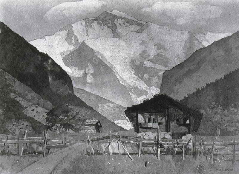 Max Buri Das Lauterbrunnental mit Jungfrau oil painting picture